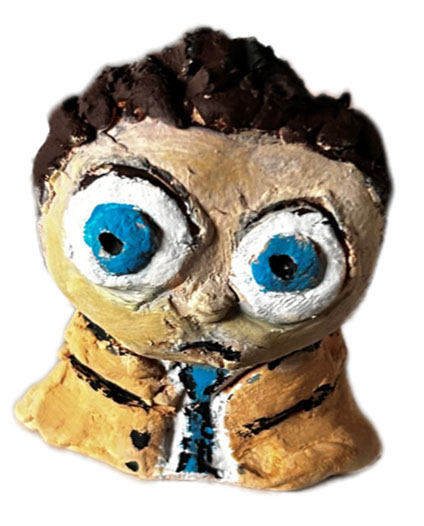 The original Claystiel, a quirky handmade figure